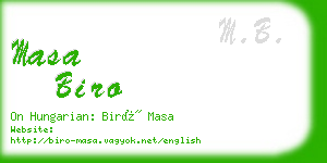 masa biro business card